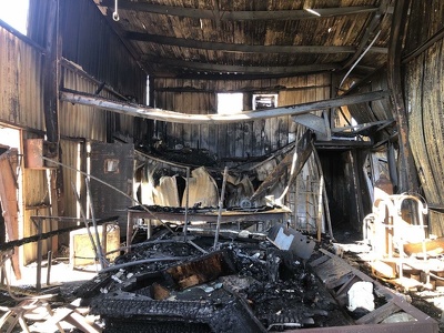 Finton Shaw's Abandoned Workshop Burned out