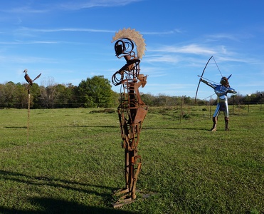 Metal Sculptures by John Mark at Baker's Fabrication & Welding, Inc., Glenwood, AR