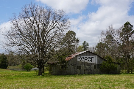 Repent - Barn, Roadside Evangelism,  Arkansas