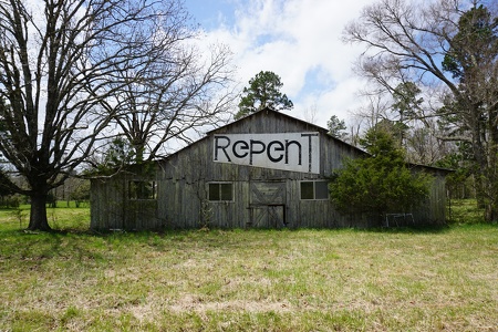 Repent - Barn, Roadside Evangelism,  Arkansas