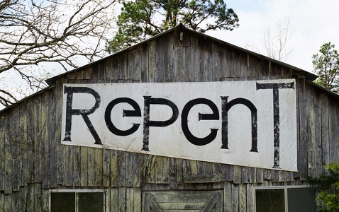 Repent - Barn, Roadside Evangelism,  Arkansas