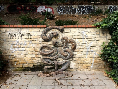 Snake Sculpture, Petrin Hill, Prague, CZ