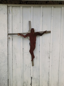 Rusty Jesus on Cross at Howard Finster's Paradies Garden