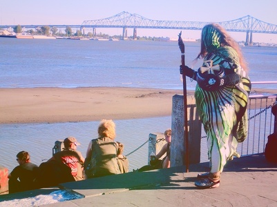 Voodoo Guy and Dirt Kids at the Mississippi River