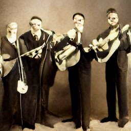 Generated vintage photography of a string band